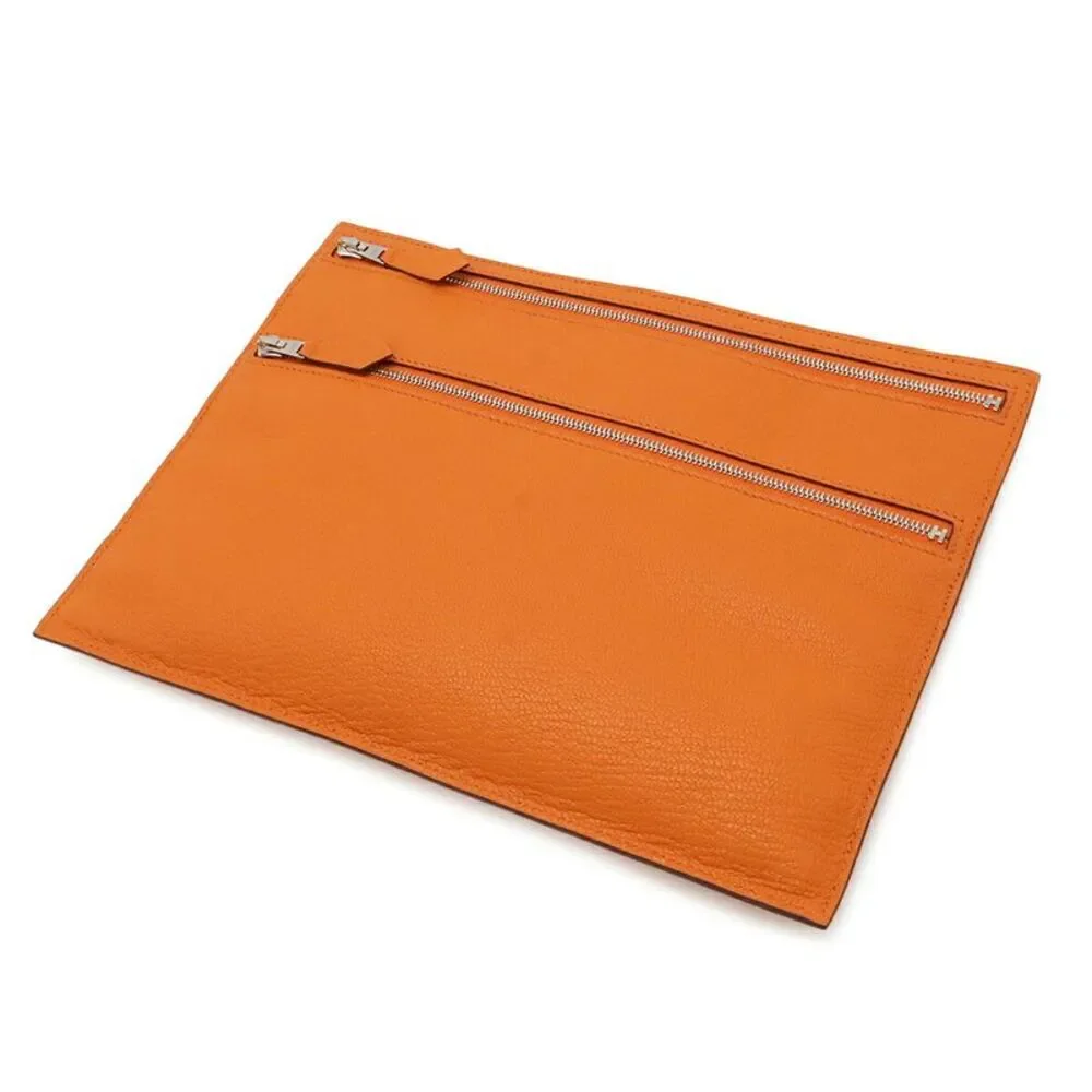 Hermes W Zip Flat Pouch